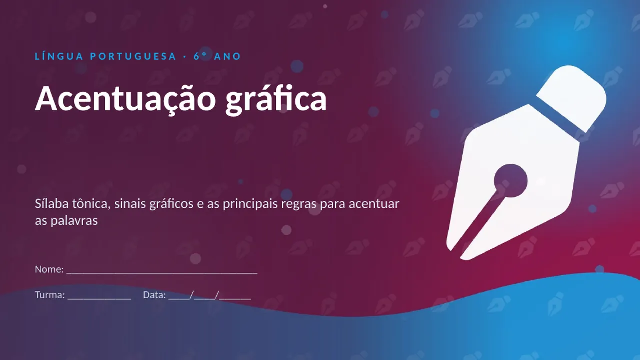 Capa da apresentação Acentuação gráfica