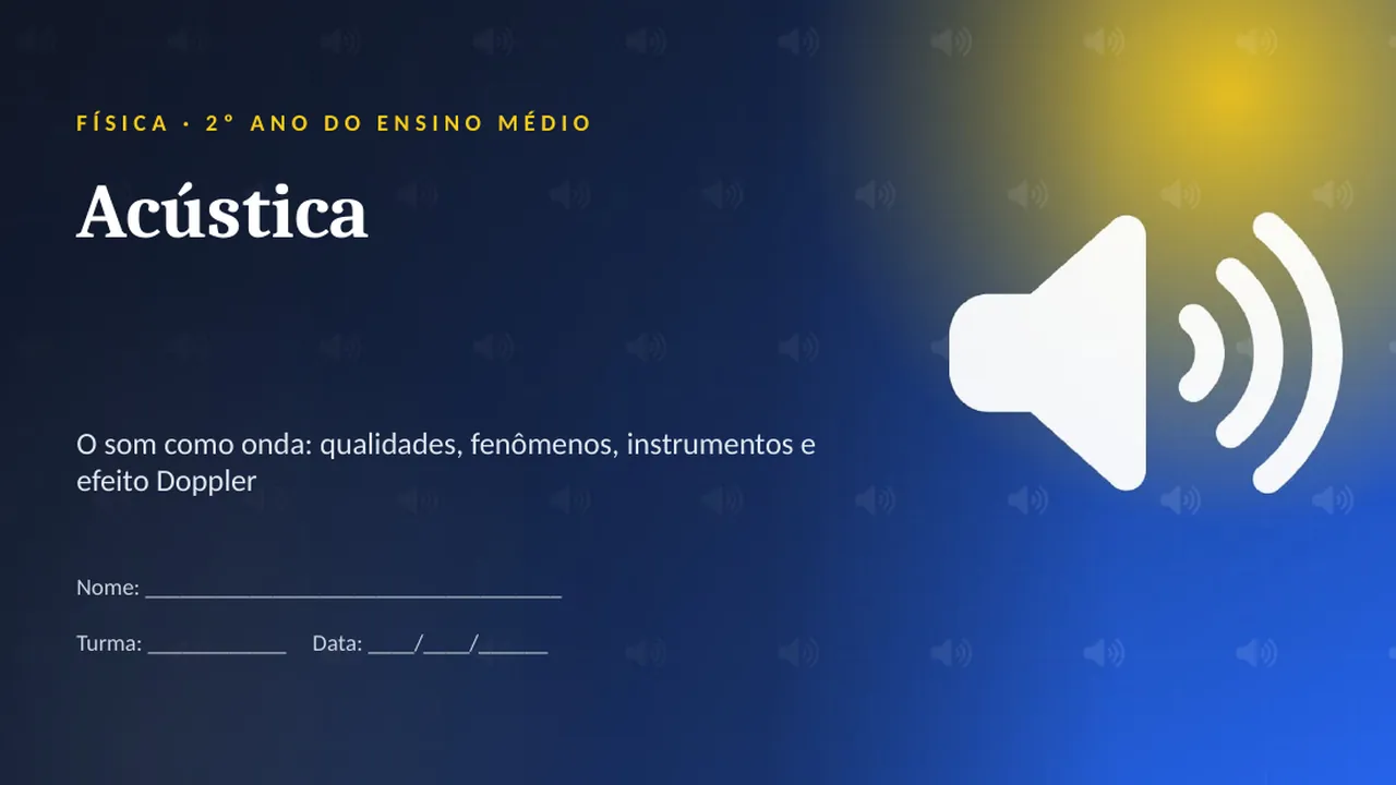 Capa da apresentação Acústica