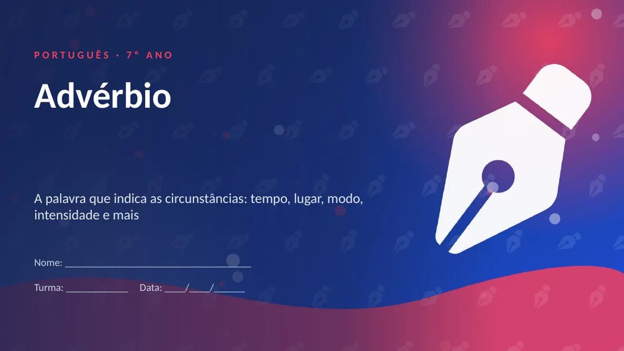 Capa da apresentação Advérbio