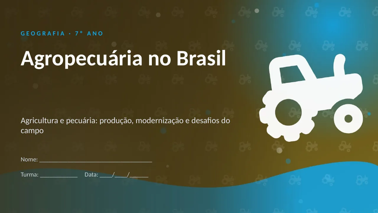 Capa da apresentação Agropecuária no Brasil