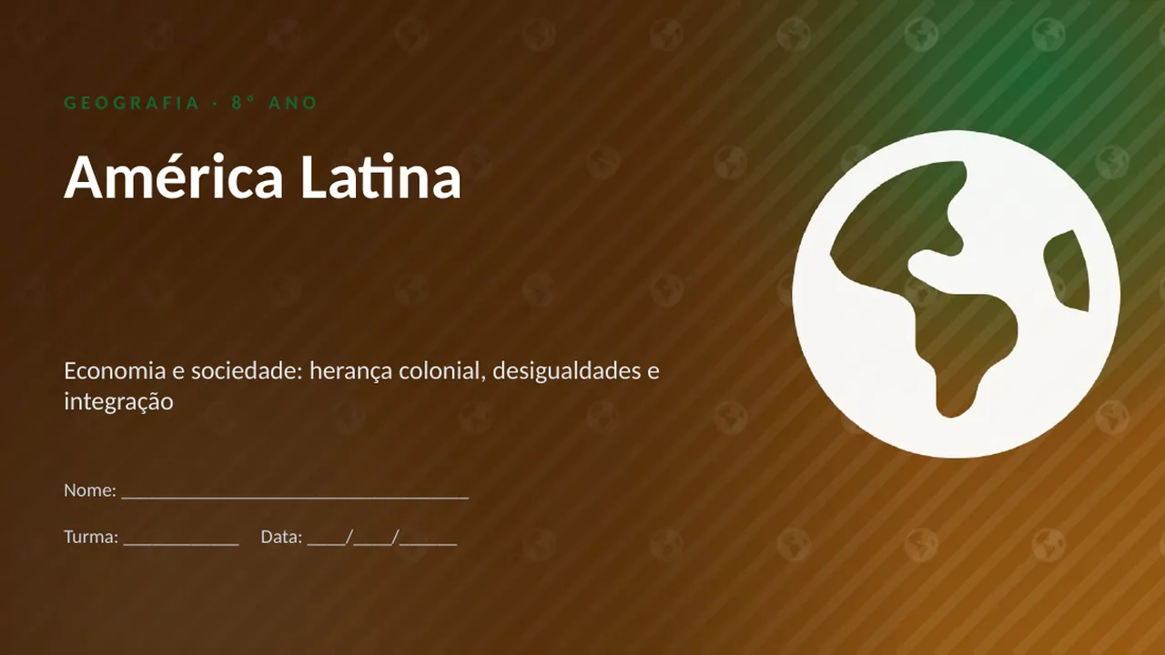 Capa da apresentação América Latina