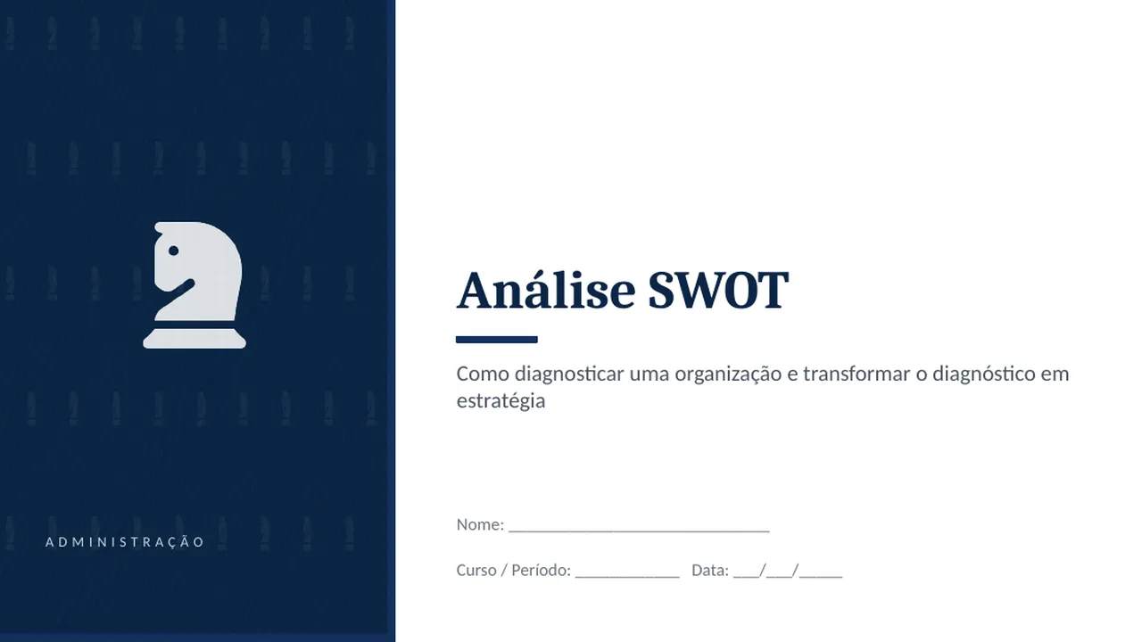 Capa da apresentação Análise SWOT