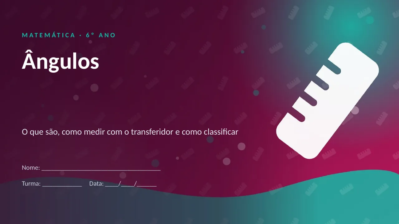 Capa da apresentação Ângulos