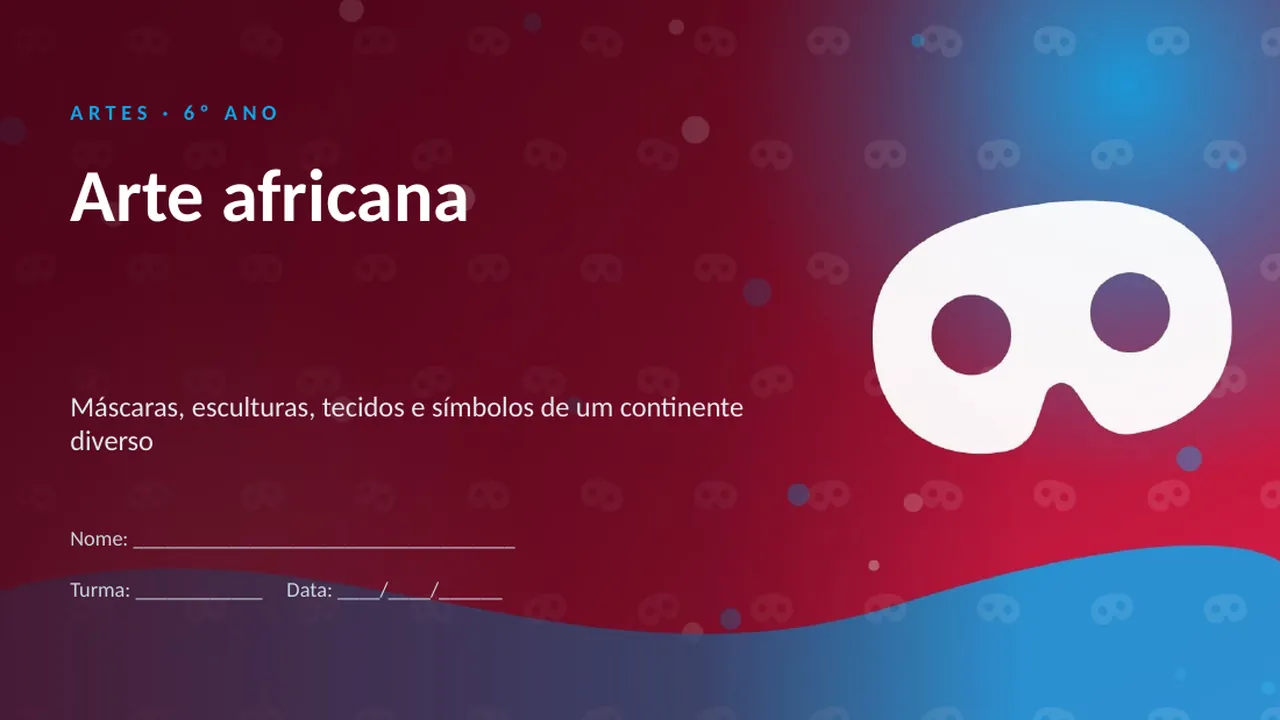 Capa da apresentação Arte africana