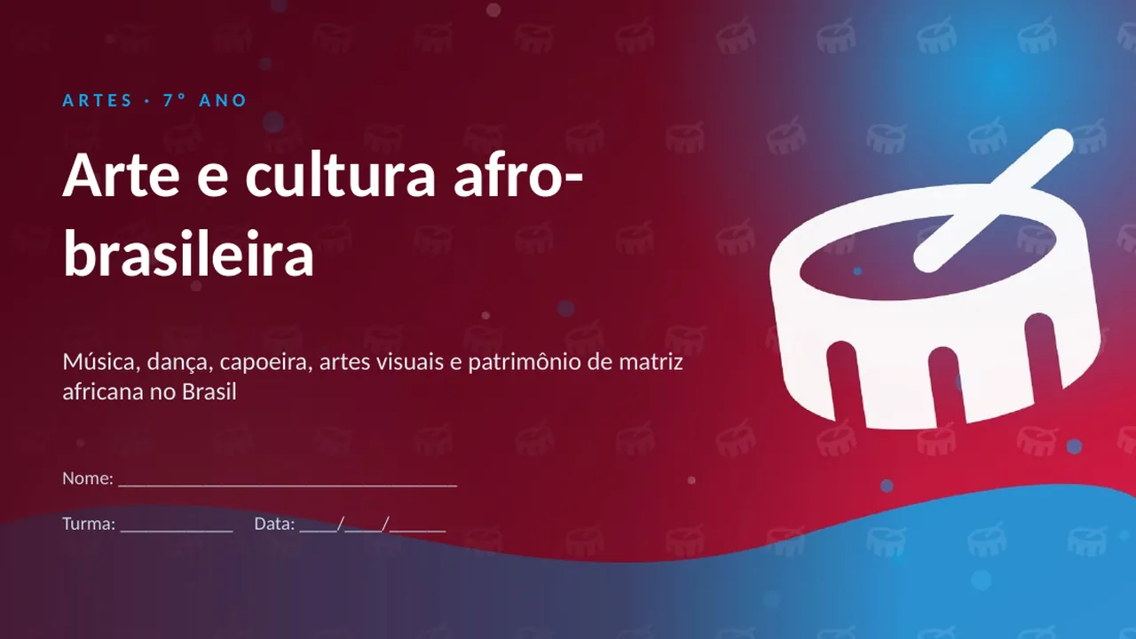 Capa da apresentação Arte e cultura afro-brasileira