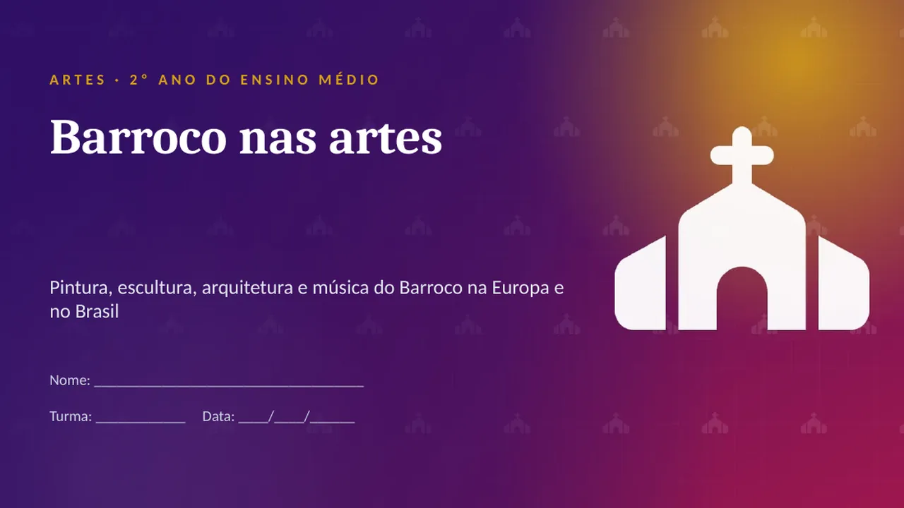 Capa da apresentação Barroco nas artes