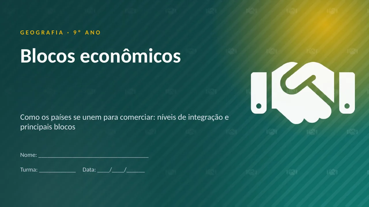 Capa da apresentação Blocos econômicos