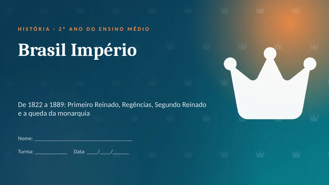 Capa da apresentação Brasil Império