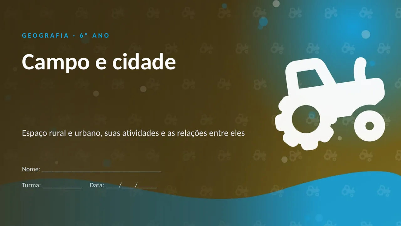 Capa da apresentação Campo e cidade