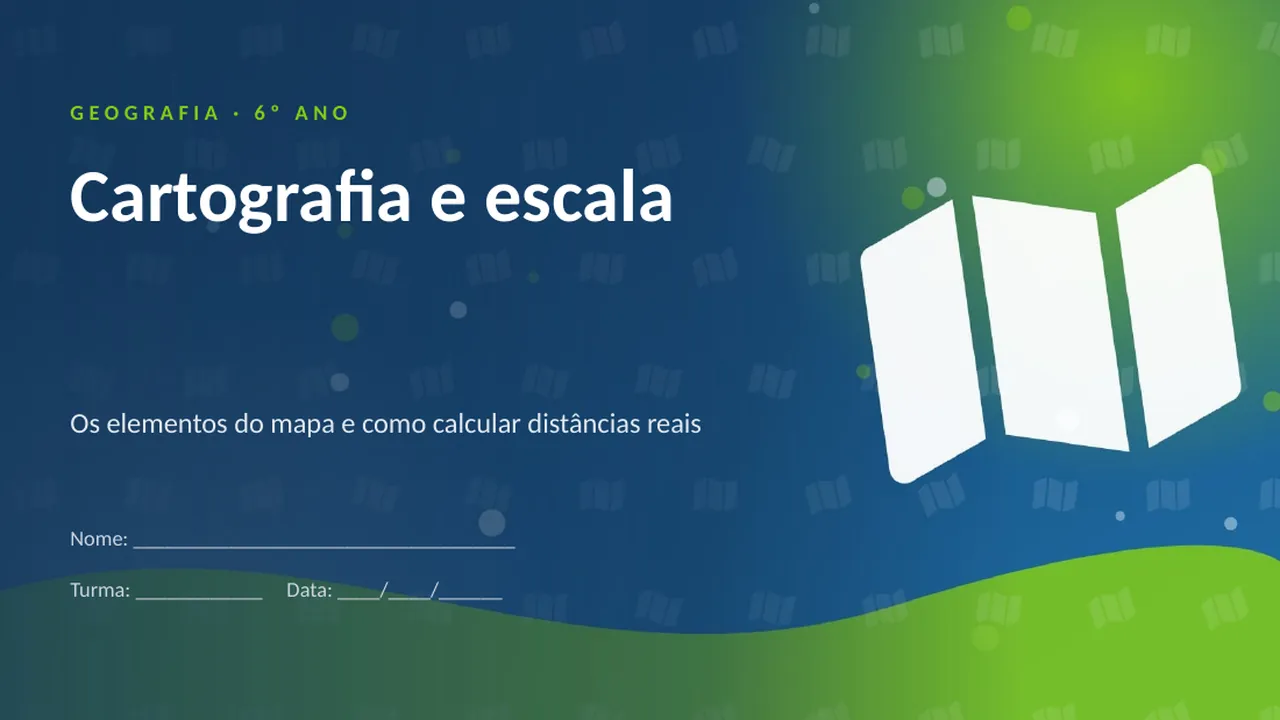 Capa da apresentação Cartografia e escala