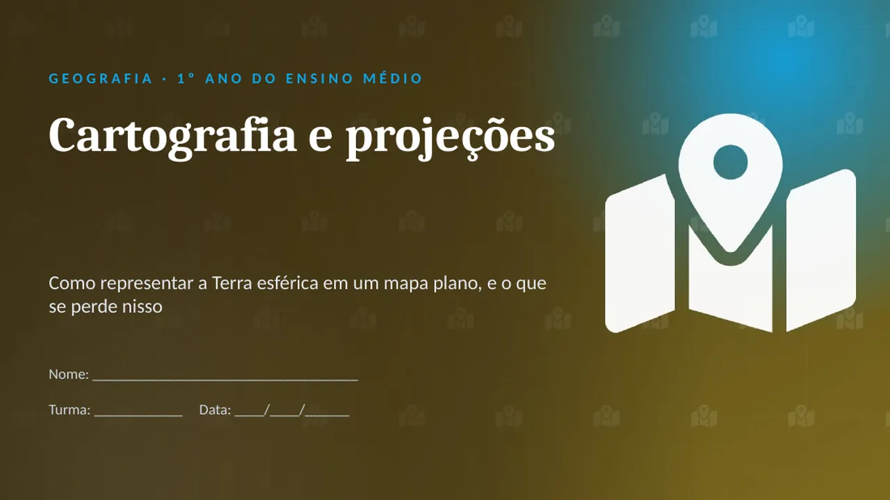 Capa da apresentação Cartografia e projeções