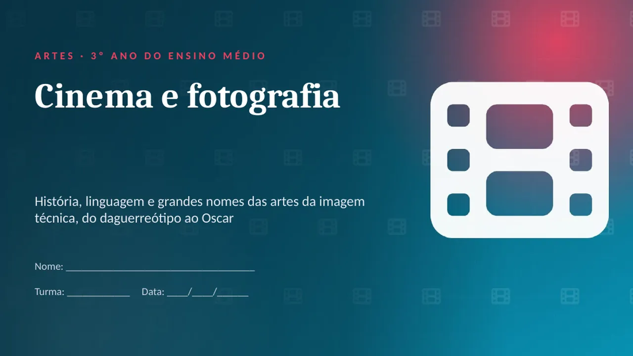 Capa da apresentação Cinema e fotografia
