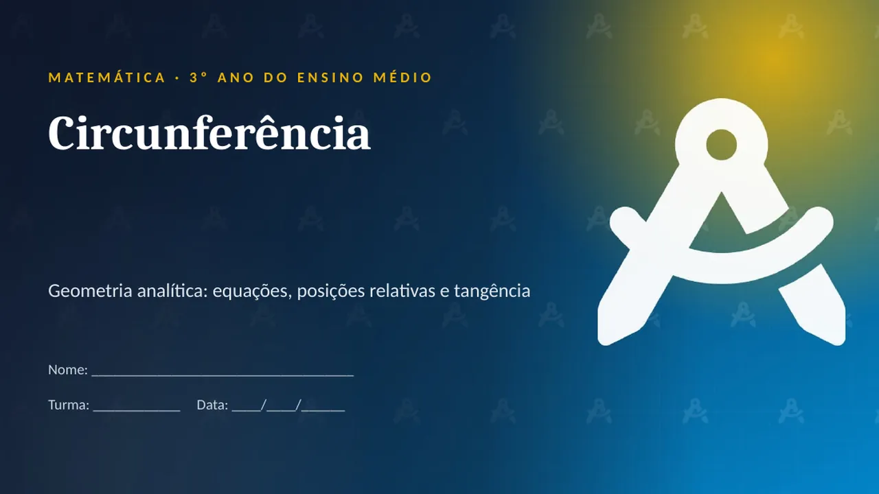 Capa da apresentação Circunferência