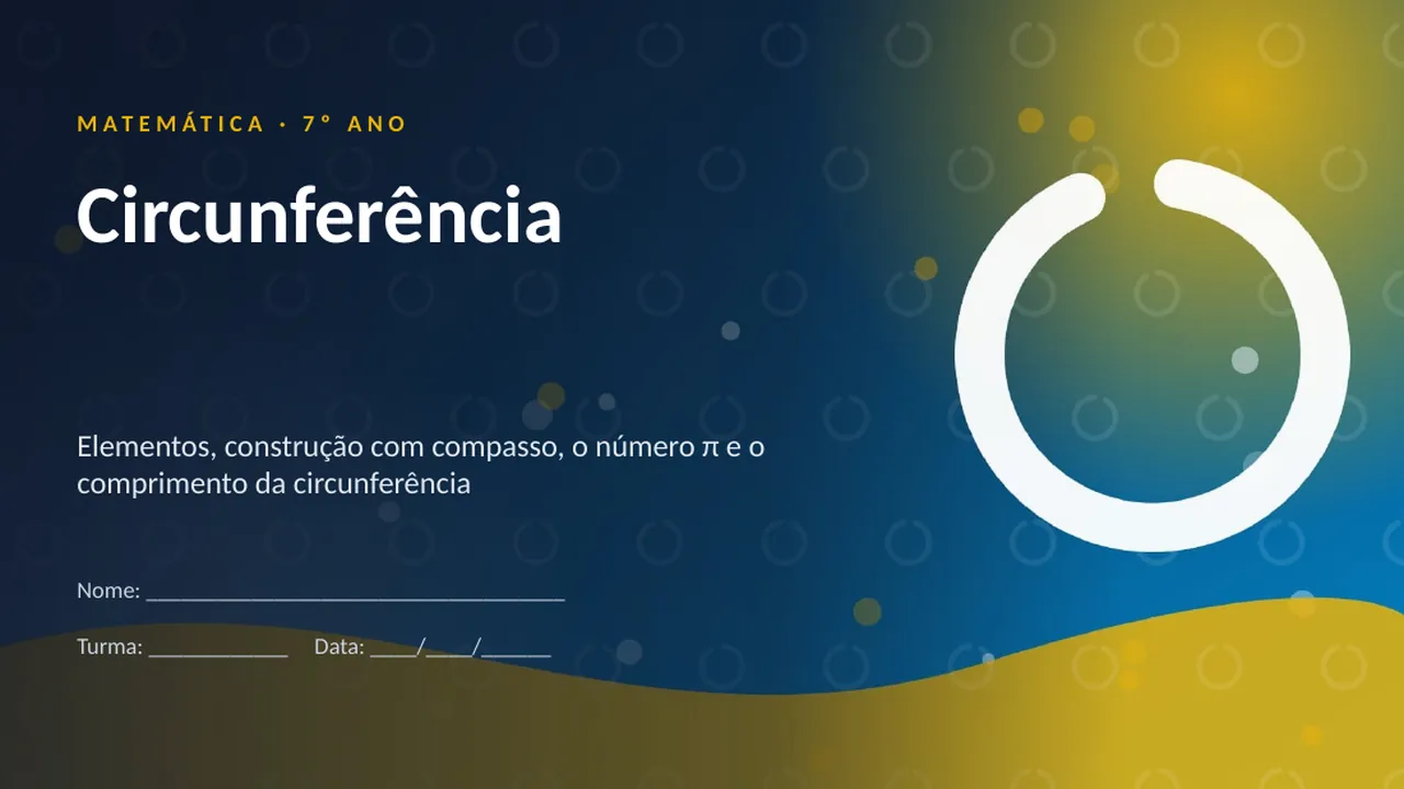Capa da apresentação Circunferência