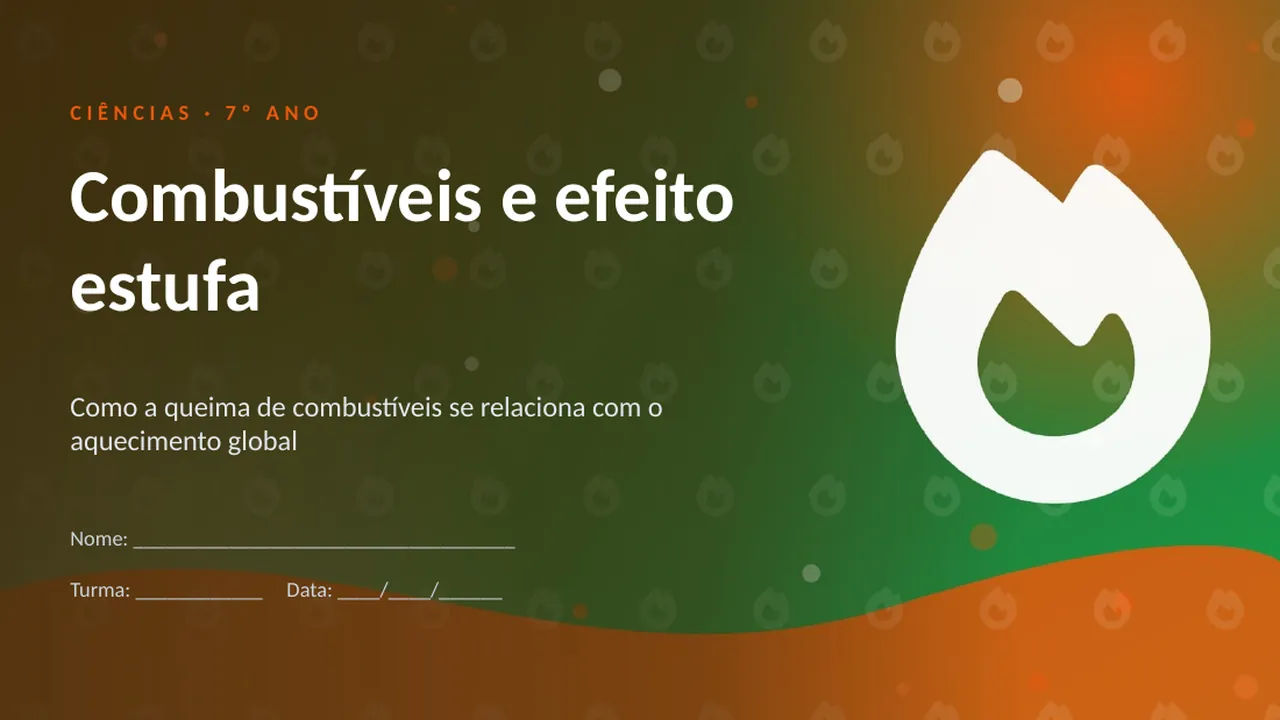 Capa da apresentação Combustíveis e efeito estufa