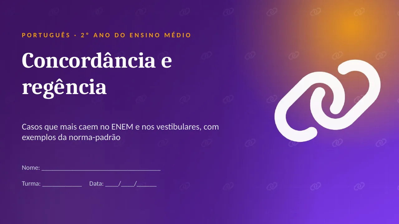 Capa da apresentação Concordância e regência
