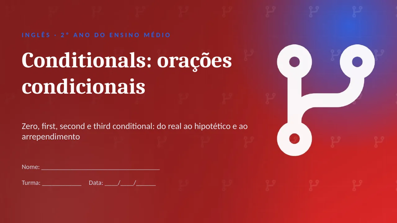 Capa da apresentação Conditionals: orações condicionais
