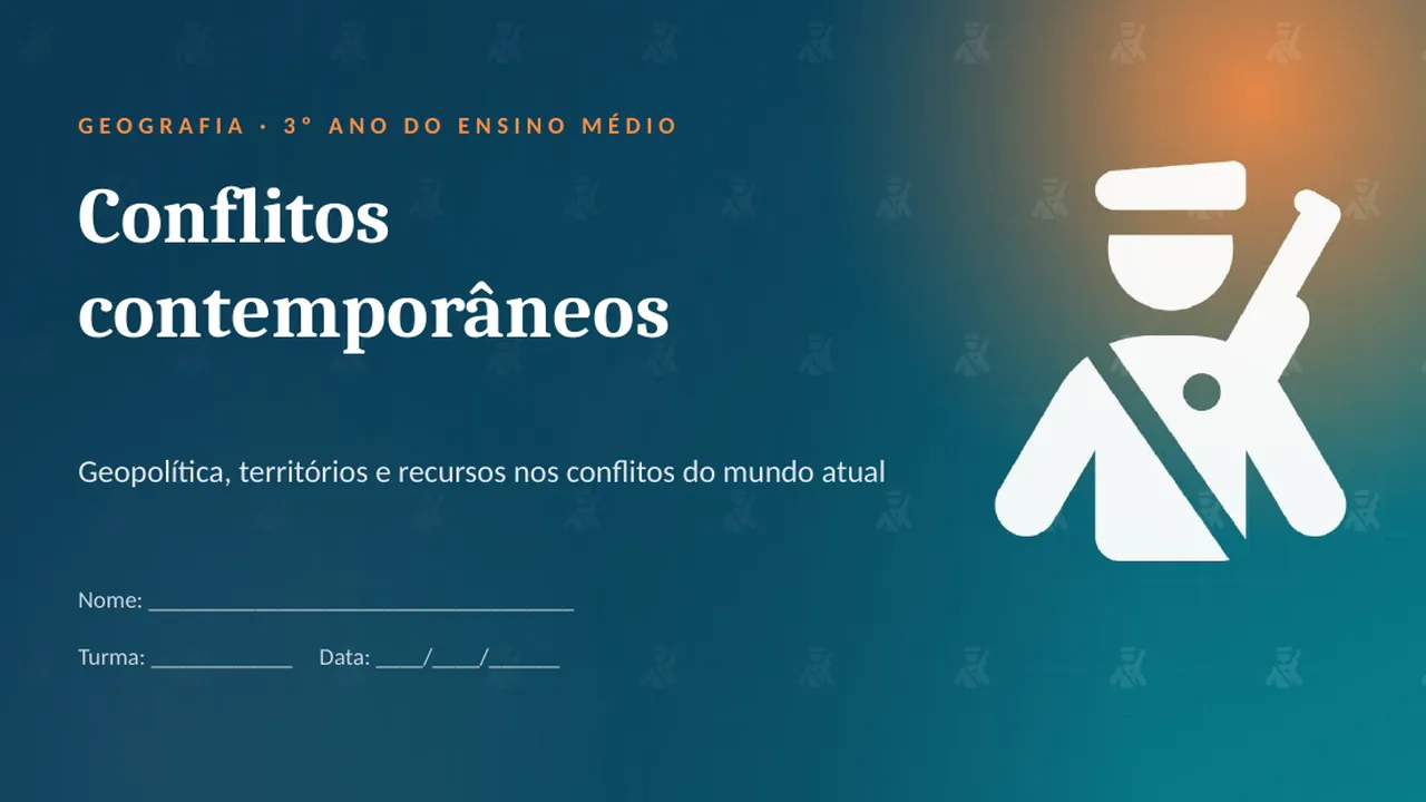 Capa da apresentação Conflitos contemporâneos
