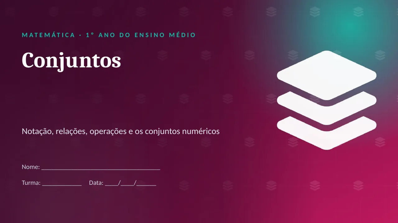 Capa da apresentação Conjuntos