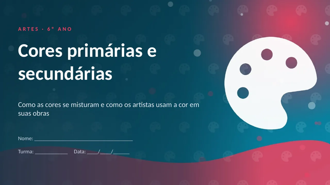 Capa da apresentação Cores primárias e secundárias