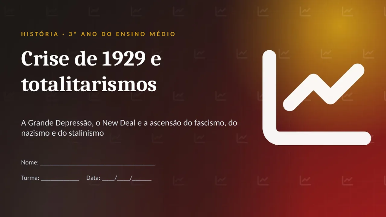 Capa da apresentação Crise de 1929 e totalitarismos