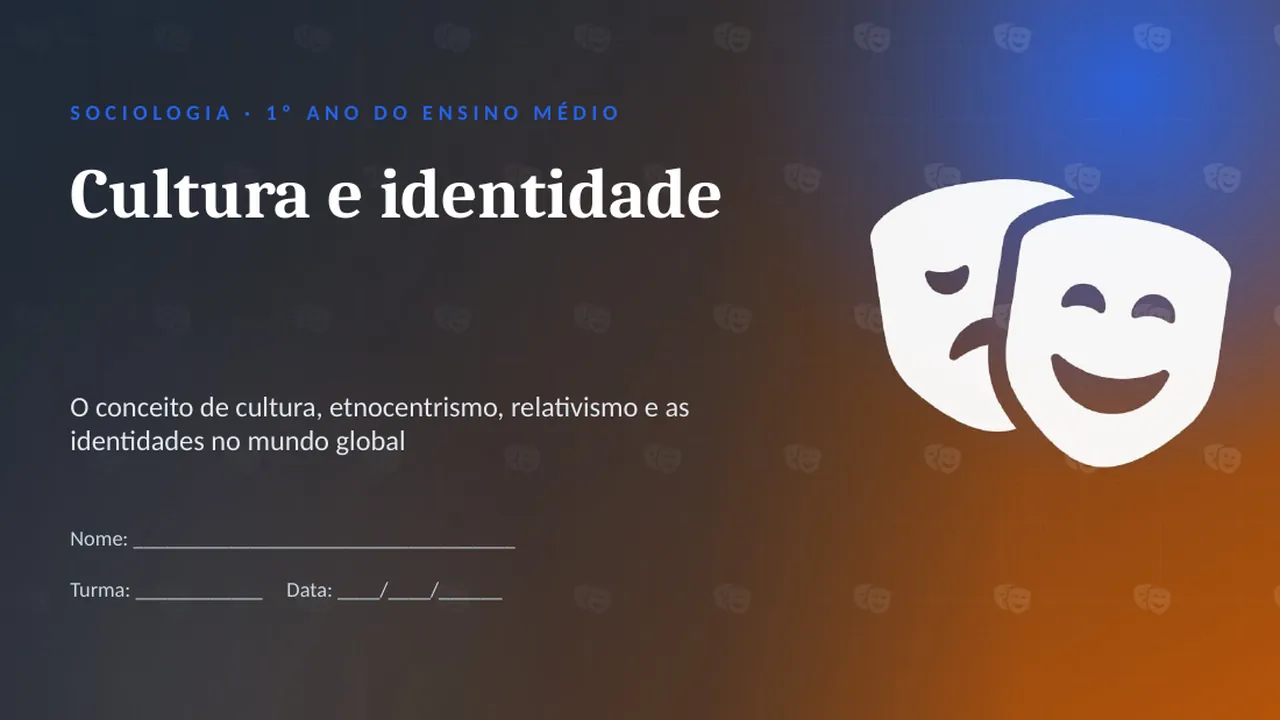 Capa da apresentação Cultura e identidade