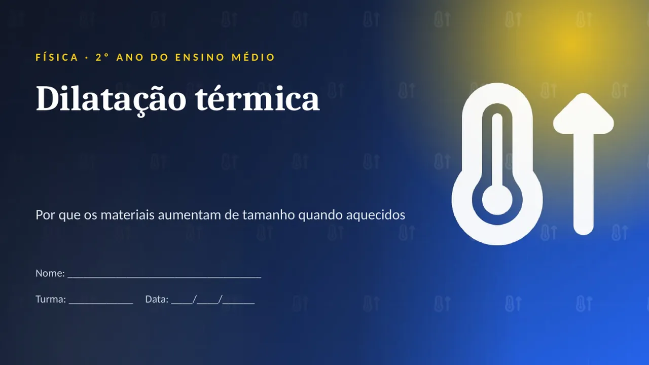 Capa da apresentação Dilatação térmica
