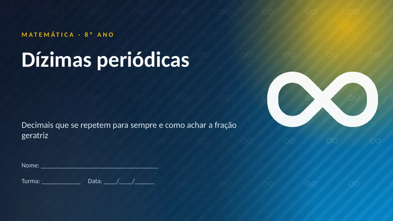 Capa da apresentação Dízimas periódicas