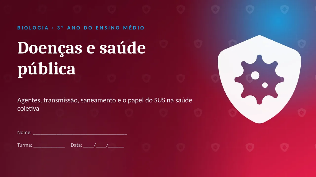 Capa da apresentação Doenças e saúde pública