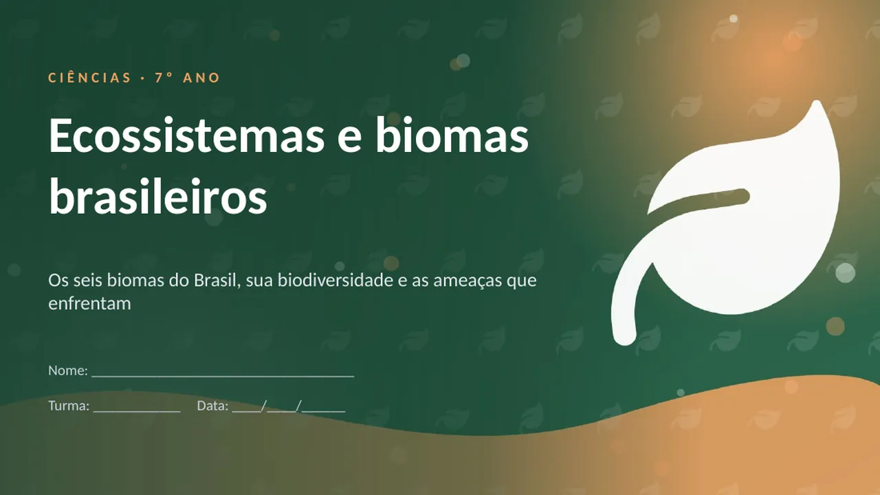 Capa da apresentação Ecossistemas e biomas brasileiros