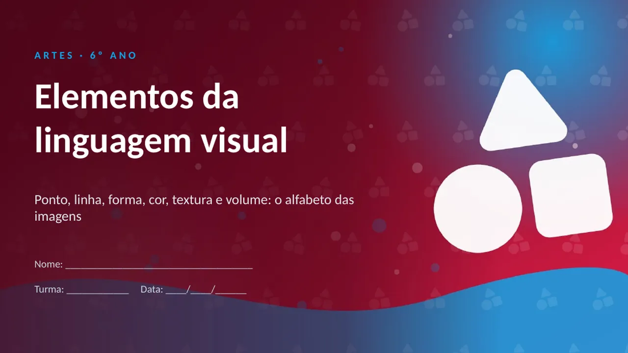 Capa da apresentação Elementos da linguagem visual