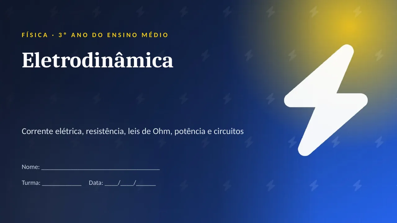 Capa da apresentação Eletrodinâmica