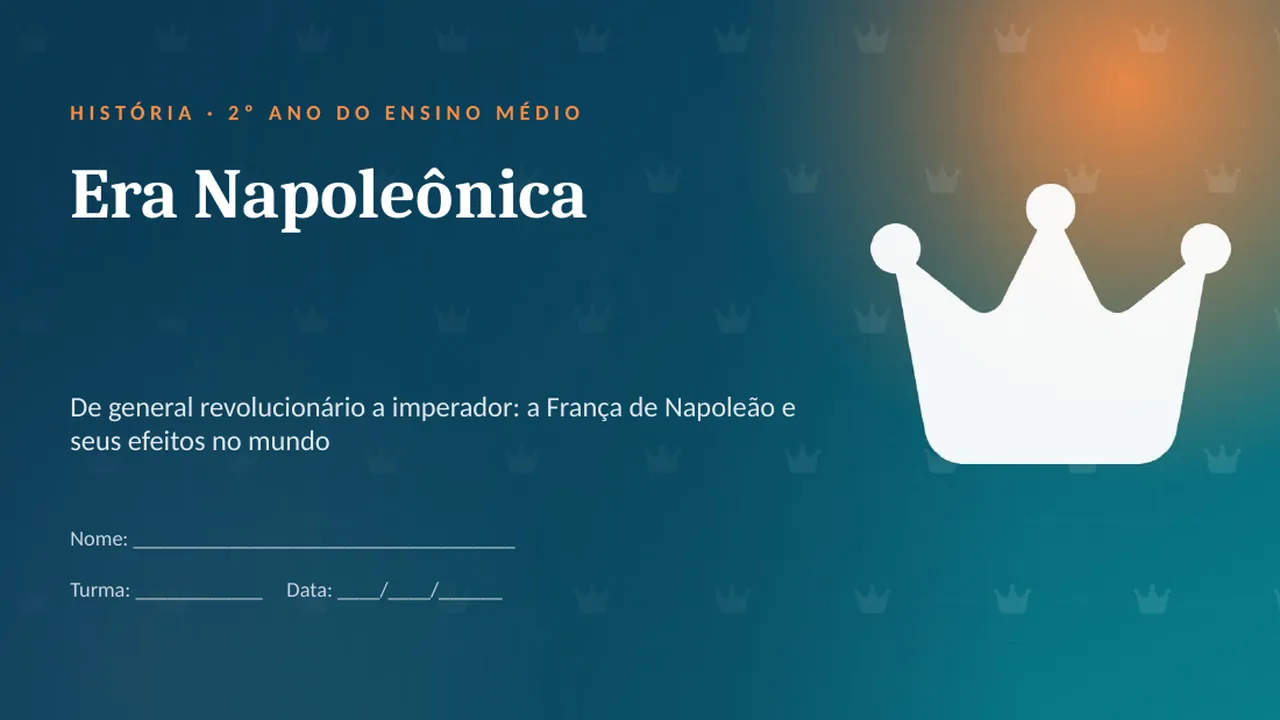 Capa da apresentação Era Napoleônica