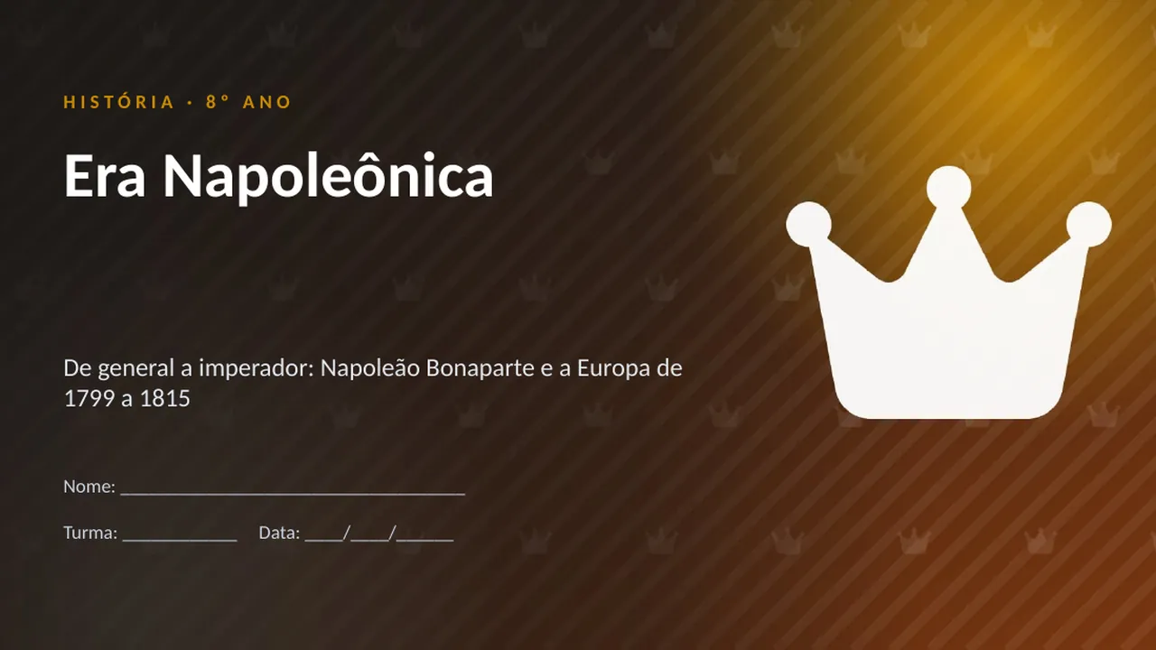 Capa da apresentação Era Napoleônica