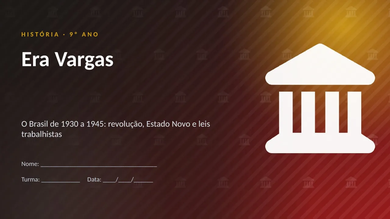 Capa da apresentação Era Vargas