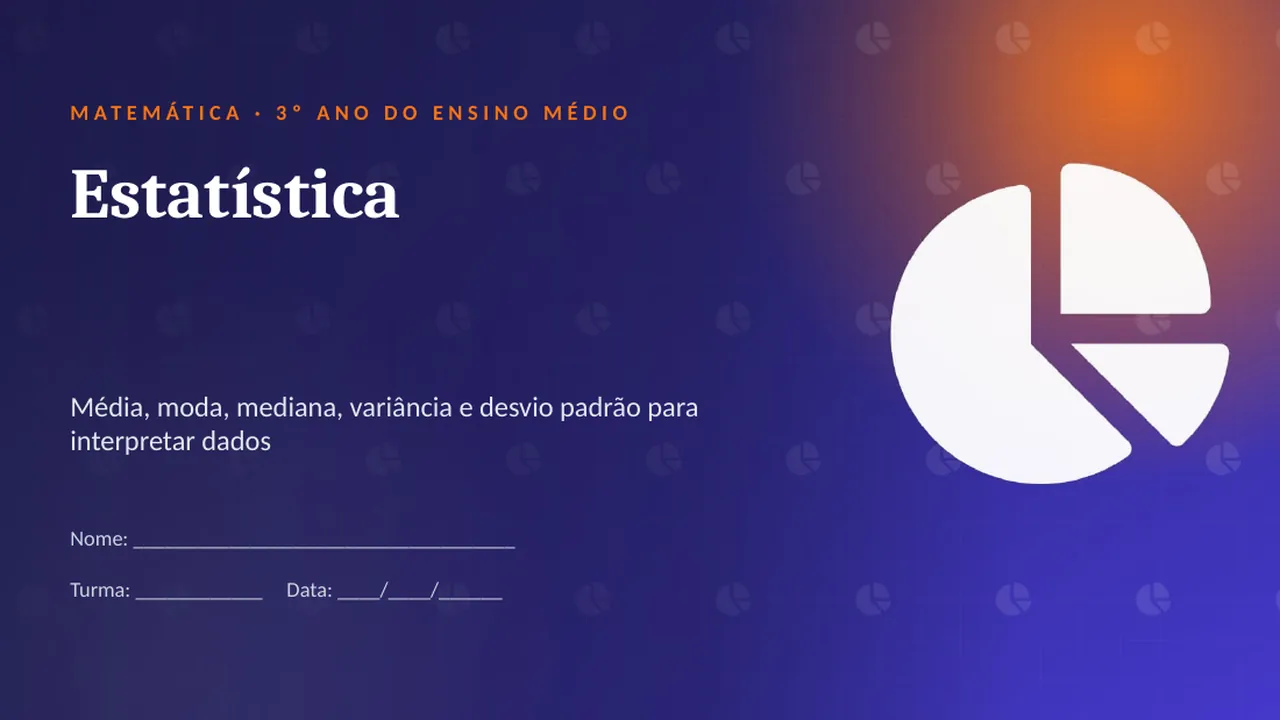 Capa da apresentação Estatística