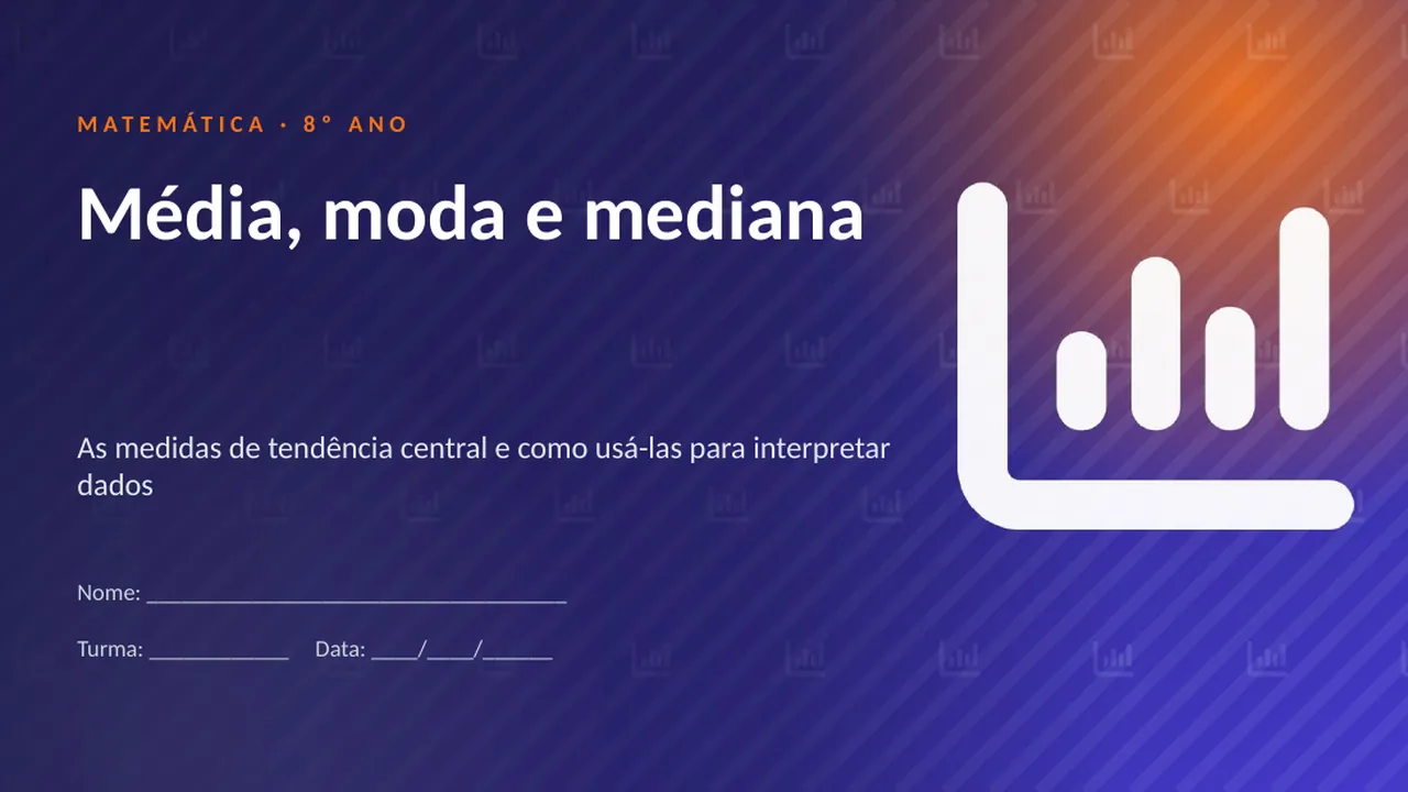 Capa da apresentação Média, moda e mediana
