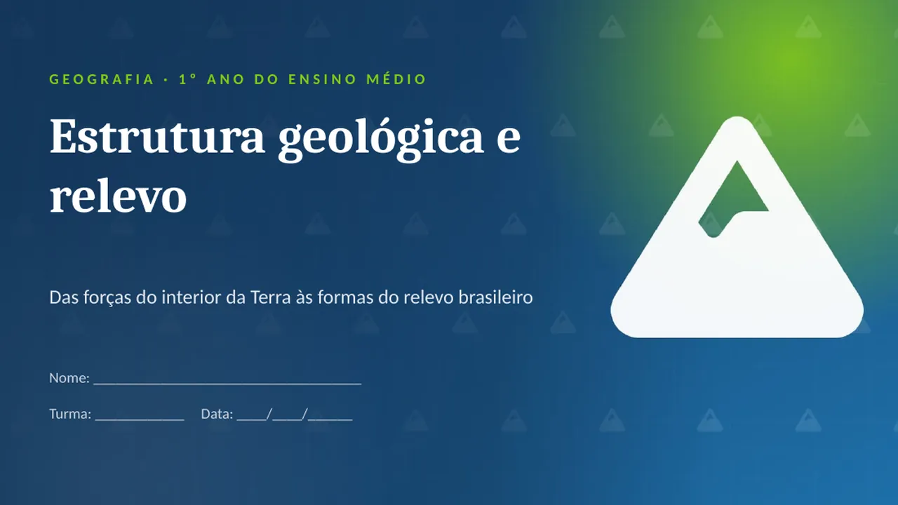 Capa da apresentação Estrutura geológica e relevo
