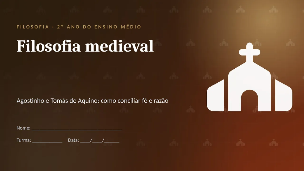 Capa da apresentação Filosofia medieval