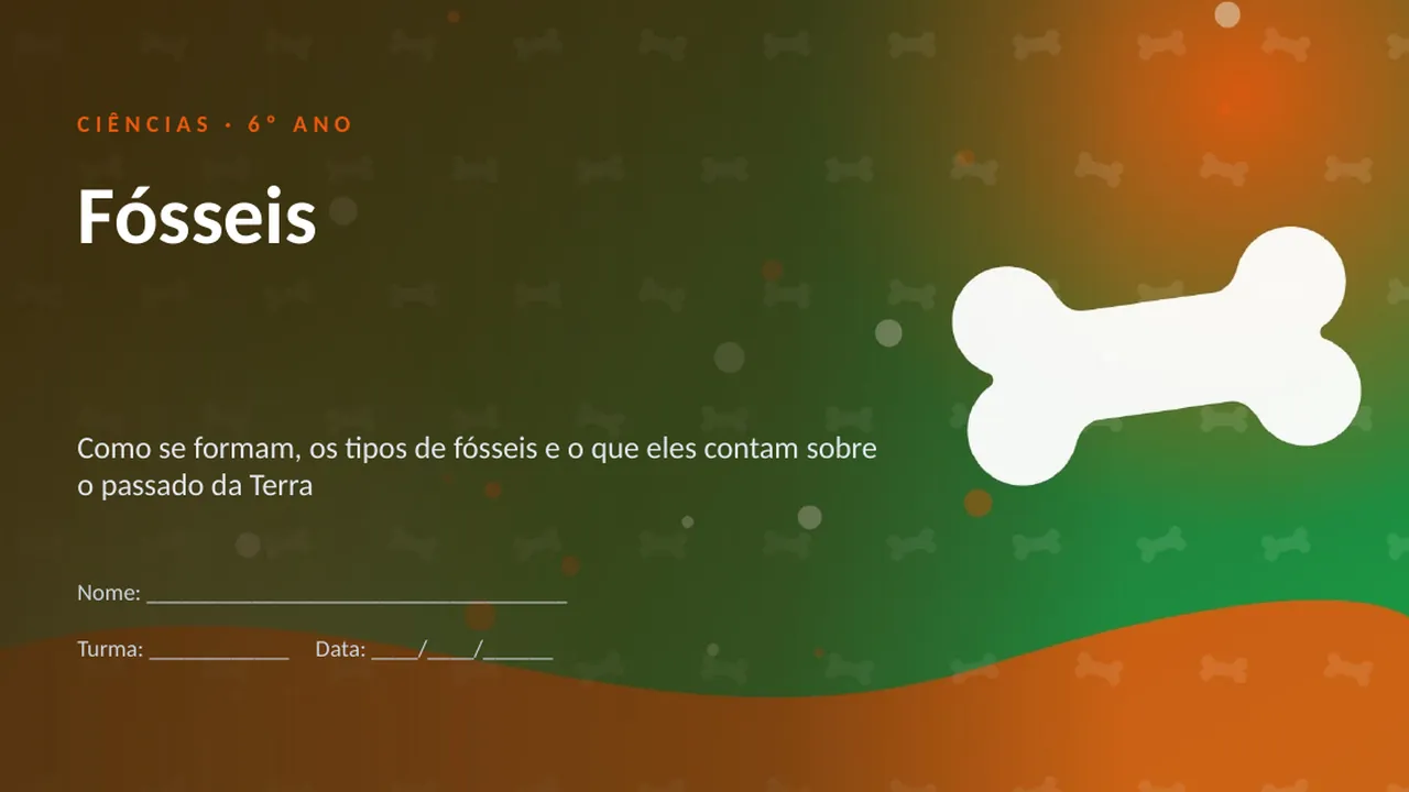 Capa da apresentação Fósseis