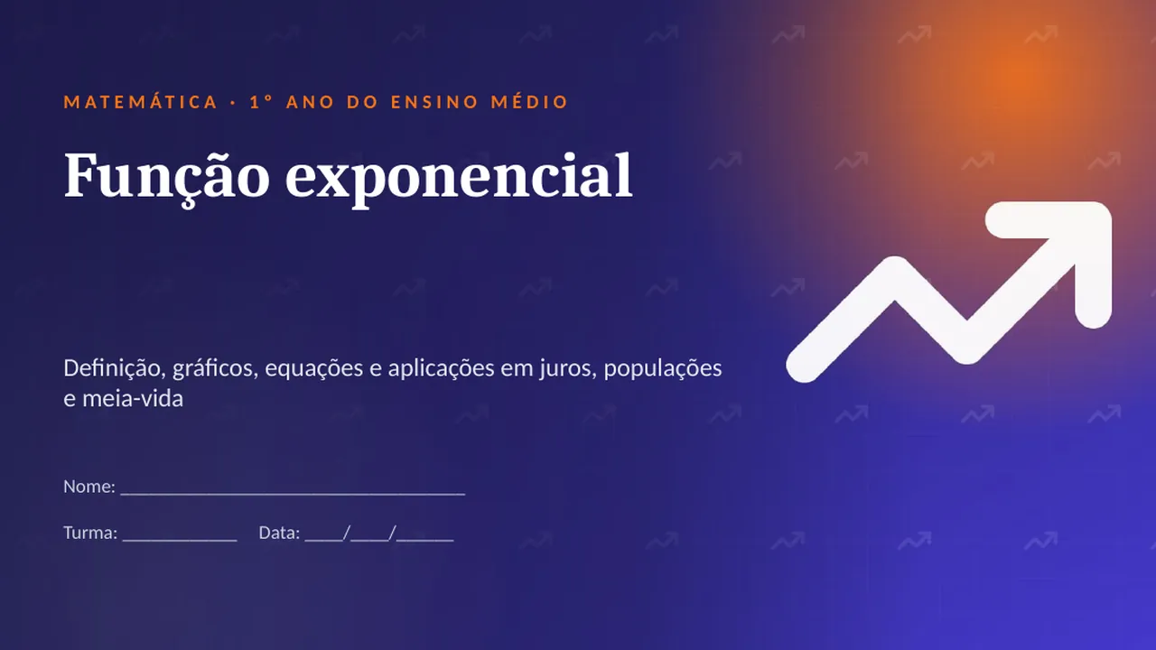 Capa da apresentação Função exponencial