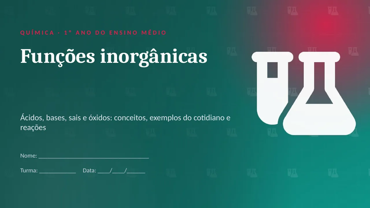 Capa da apresentação Funções inorgânicas