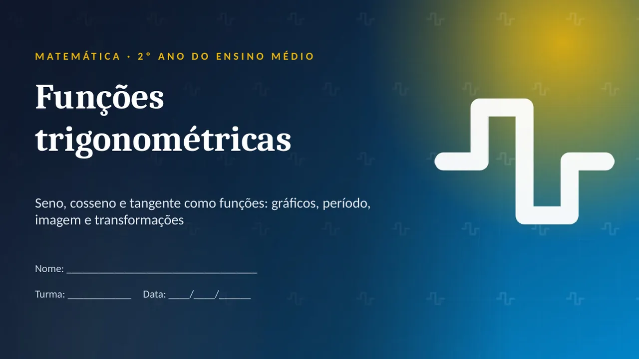 Capa da apresentação Funções trigonométricas