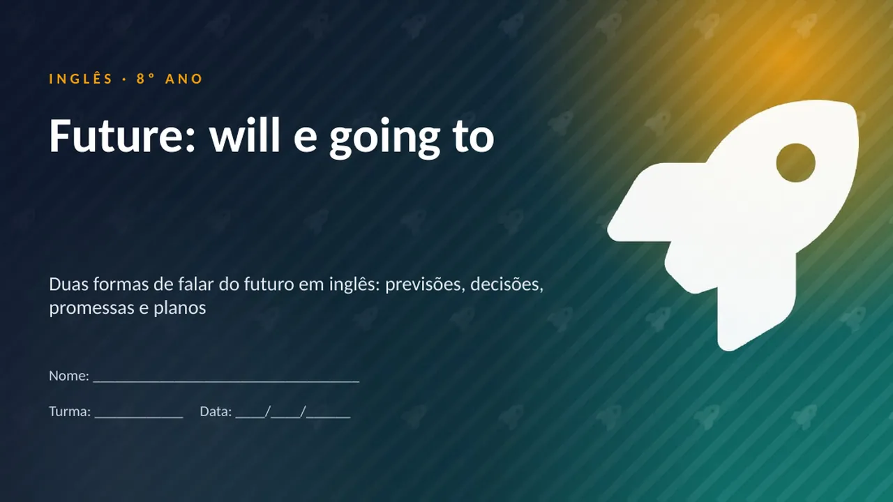 Capa da apresentação Future: will e going to