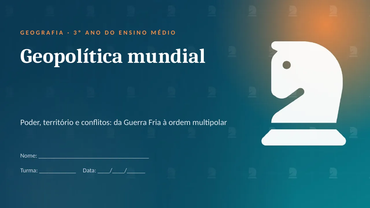 Capa da apresentação Geopolítica mundial