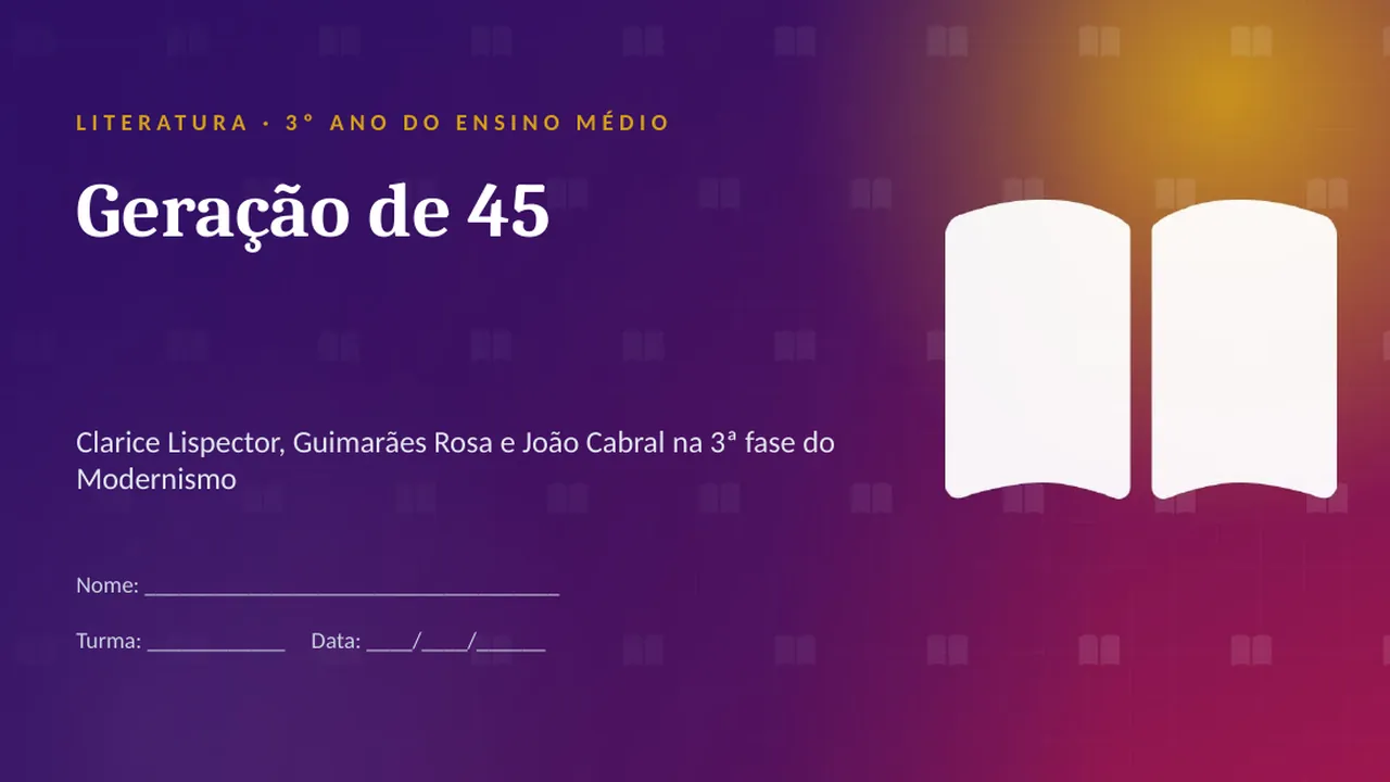 Capa da apresentação Geração de 45