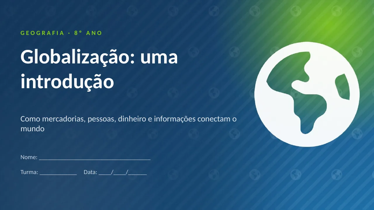 Capa da apresentação Globalização: uma introdução