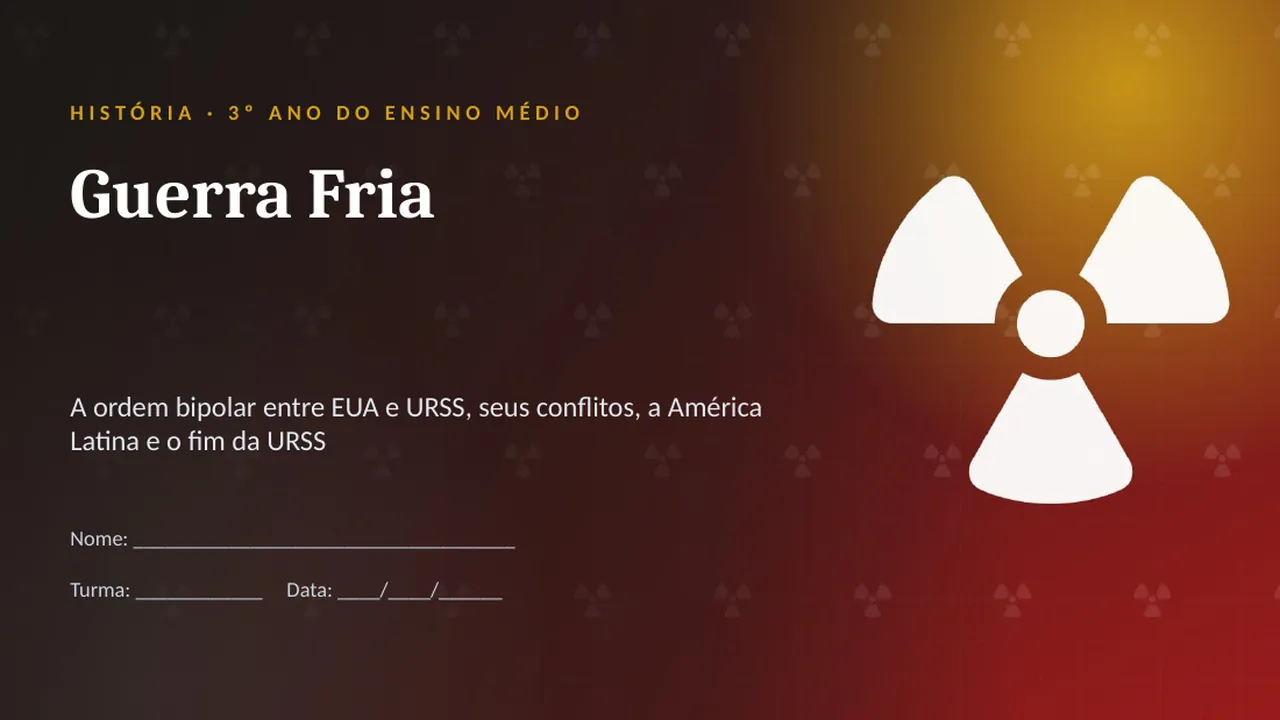 Capa da apresentação Guerra Fria