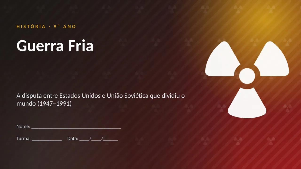 Capa da apresentação Guerra Fria