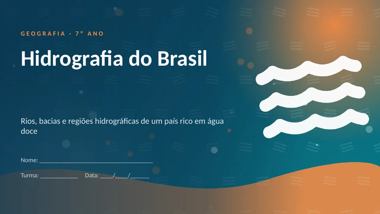 Capa da apresentação Hidrografia do Brasil